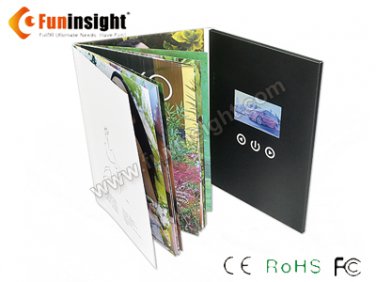 4.3'' Video Tri-Fold Brochure LCD Greeting Card A5 Landscape 128MB Flash