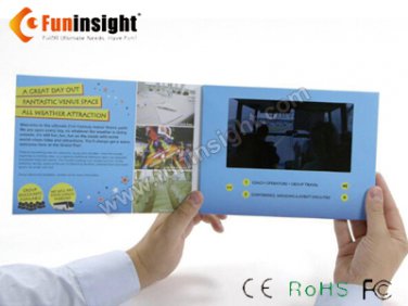 7 inch LCD Video Booklet Direct Mailer 256MB A5 Landscape for Business Events