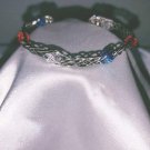 Beaded Celtic Braided Bangle Bracelet