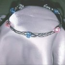 Beaded Celtic Braided Bangle Bracelet