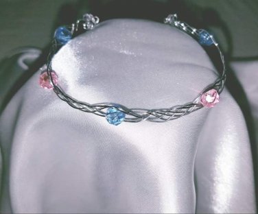 Beaded Celtic Braided Bangle Bracelet