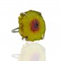 Citrine and Ruby Geode Ring set in Sterling Silver