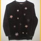 Women's Fleece Snowflake Pullover , size PM (petite)