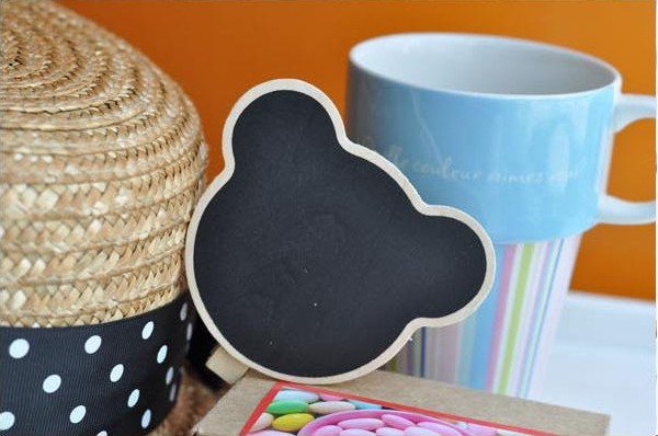 Bear Shape Mini Blackboard pegs clips