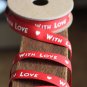 With Love Red Ribbon christmas valentine deco ribbon