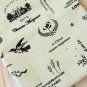Vintage Deer Cotton Linen blend fabric quarter
