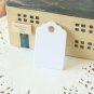 Smooth White mini scallop swing tags
