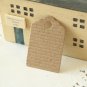 Ribbed Kraft Brown mini scallop swing tags