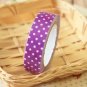 Purple Polka Dots adhesive deco fabric tape