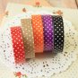 Purple Polka Dots adhesive deco fabric tape
