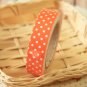 Apricot Orange Polka Dots adhesive deco fabric tape