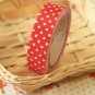 Red Polka Dots adhesive deco fabric tape