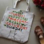 Week Days cartoon canvas tote bag