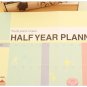 Half Year Planner paper calendar poster