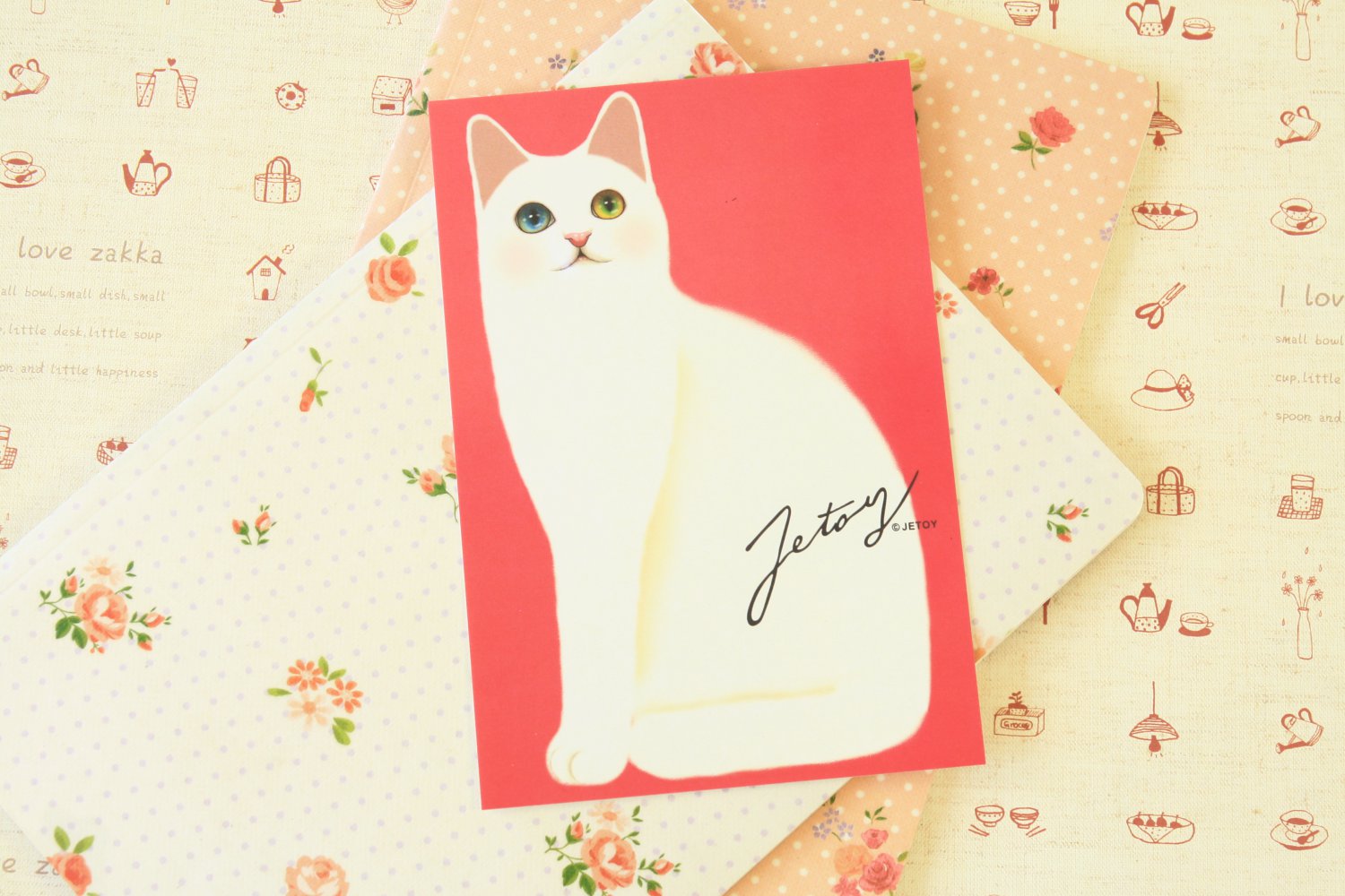 Red Choo Choo Cat cartoon postcard
