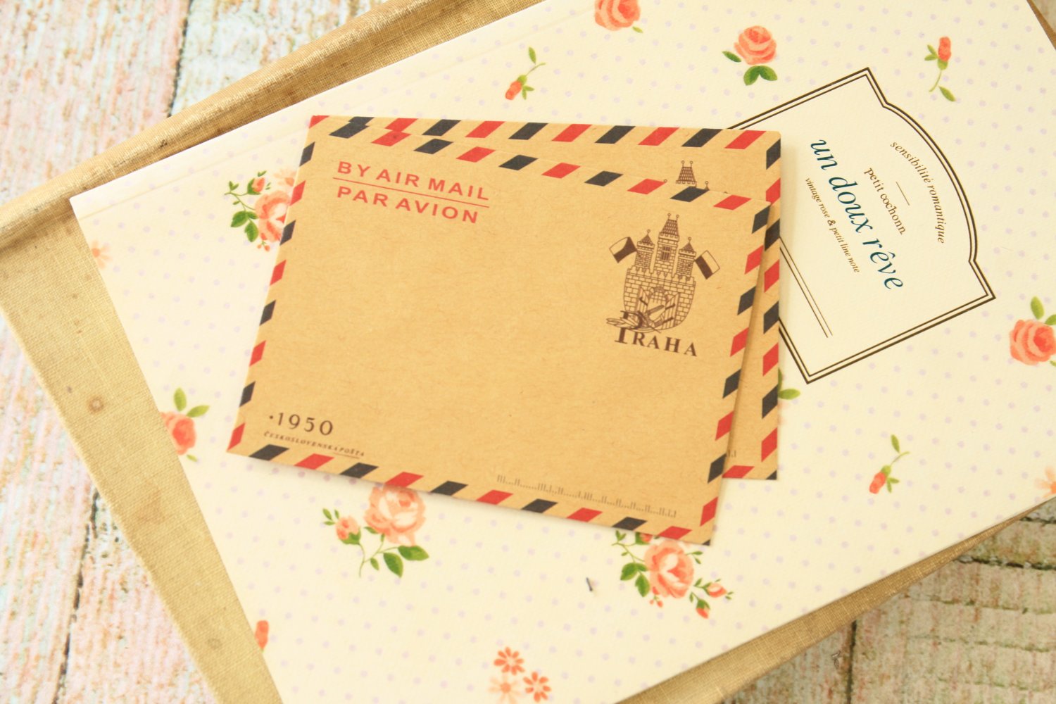 Praha Souvenir de Paris mini kraft brown envelopes