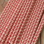 Red Damask paper straws