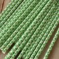 Kelly Green Damask paper straws
