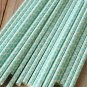 Light Blue Damask paper straws
