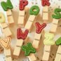Colorful Alphabet Wood Pegs Letter Clips