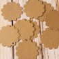 Flower Scallop Kraft Brown tags