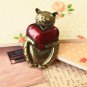 Cat Heart brooch pin bag charm