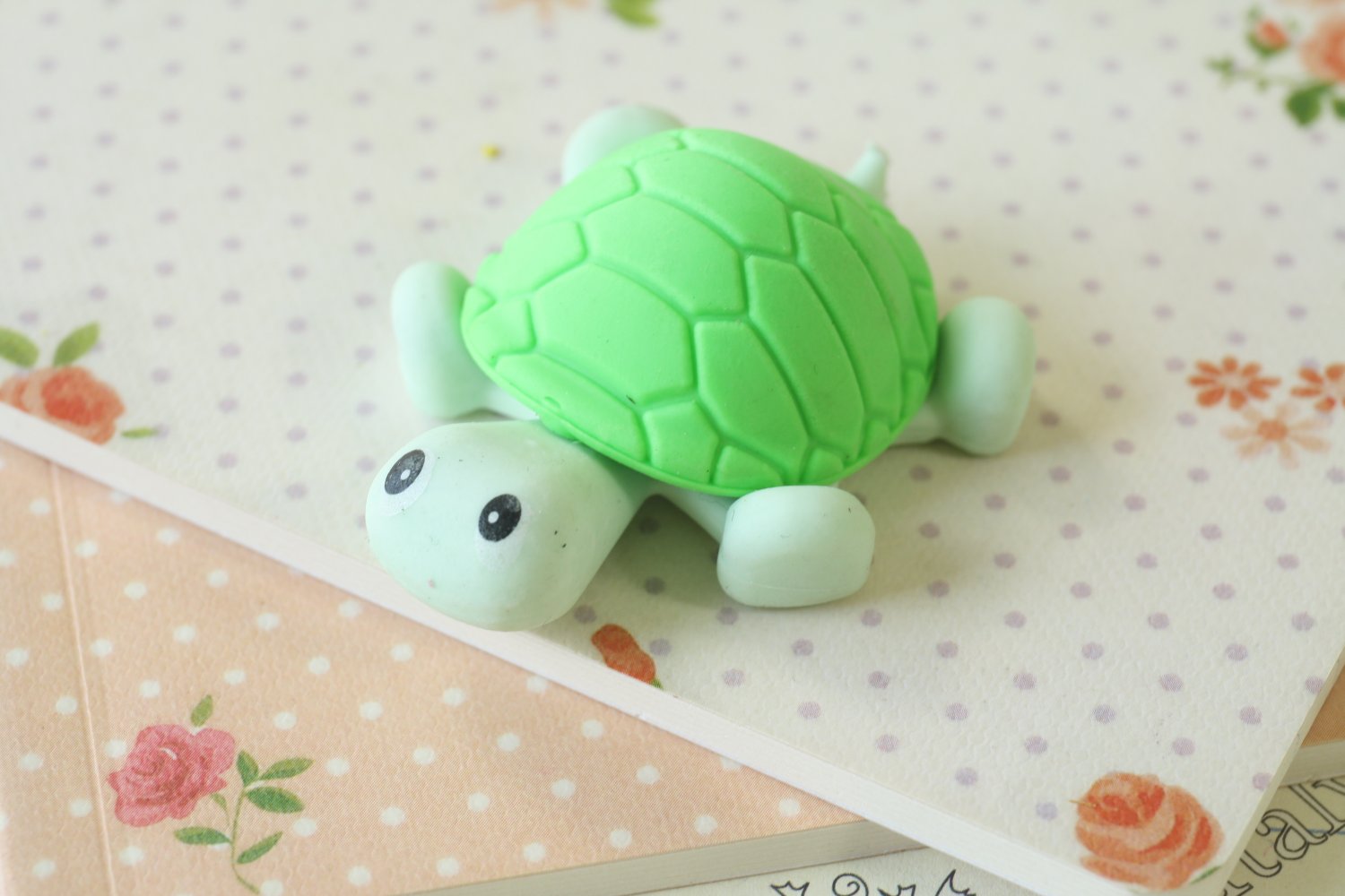 Green Little Turtle Eraser
