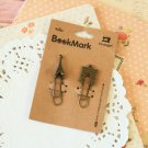 05 Eiffel and Arc de Triomphe Bookmark Vintage Style paper clips