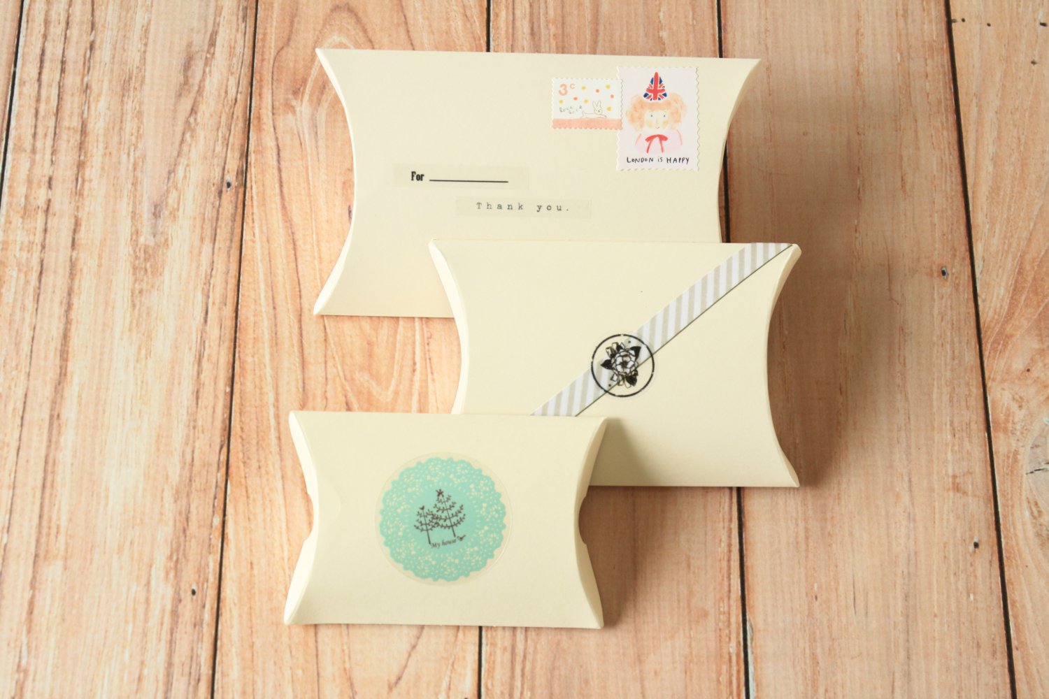 Ivory DIY Small pillow boxes
