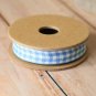 East of India Pale Blue Gingham ribbon