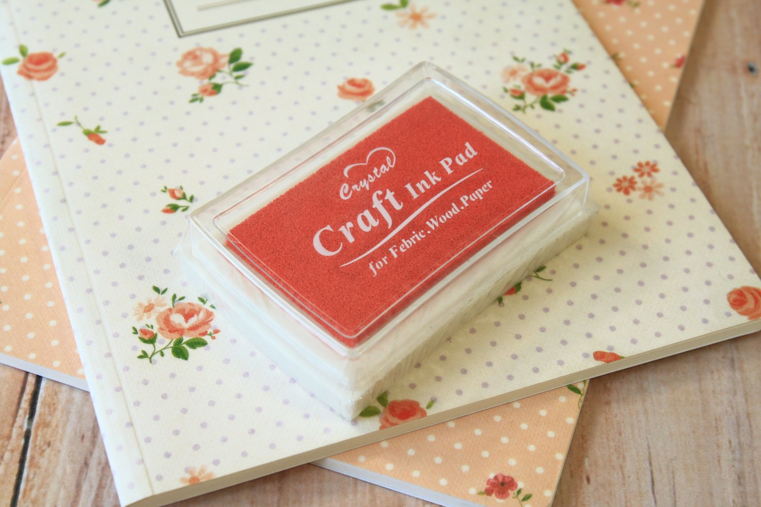 Orange Crystal Craft Ink Pad rubber stamp pad