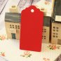 Scarlet Red large scallop swing tags