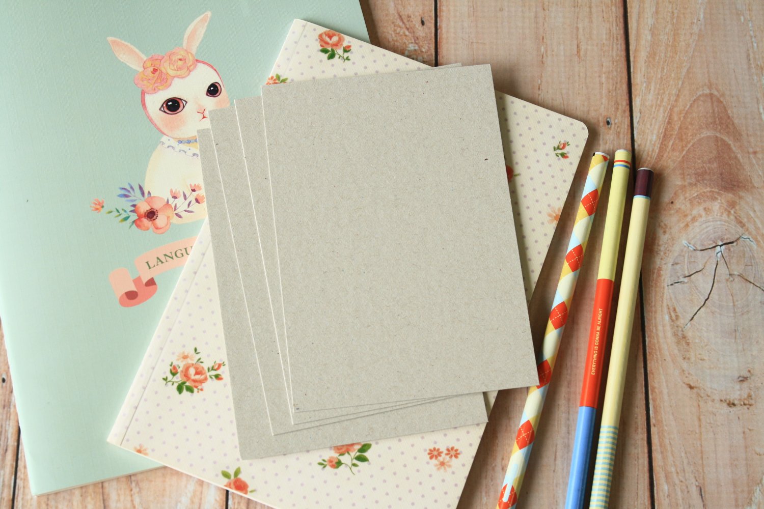 Chipboard Grey postcard blanks