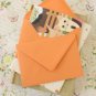 Apricot Orange vintage series C6 banker envelopes
