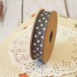 East of India Charcoal Grey & Cream Polka Dots ribbon
