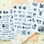 Retro Stamp postmark stickers set
