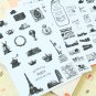Retro Stamp postmark stickers set