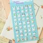 Bunny Rabbit cartoon puffy stickers