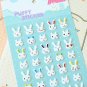 Bunny Rabbit cartoon puffy stickers