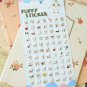 Squares cartoon puffy stickers