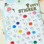 Circles cartoon puffy stickers