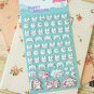 Super Rabbit cartoon puffy stickers