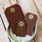 Small Chocolate Brown reinforced luggage gift tags