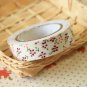 Petit Mauve Garden Flowers deco fabric tape
