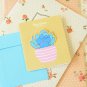 04 Succulents Bookmark & cartoon greeting card