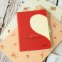 Cream Half Heart For Love cute notebook