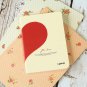 Red Half Heart For Love cute notebook