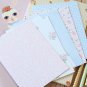 Blue Gingham mix floral & deco postcard blanks