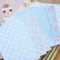 Blue Polka Dots mix floral & deco postcard blanks