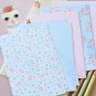 Blue Roses mix floral & deco postcard blanks